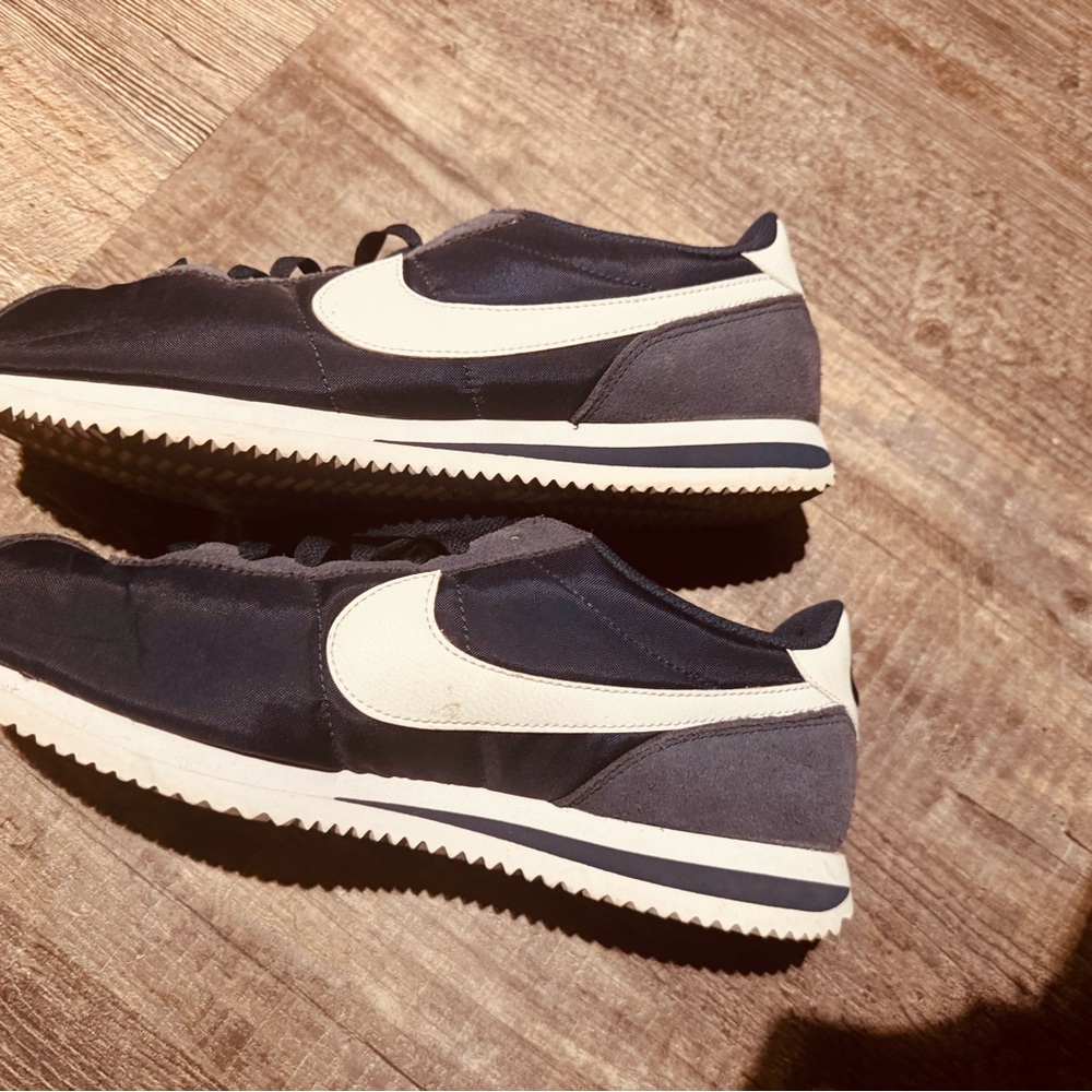 Nike Dark Blue and White Sneakers Cortez